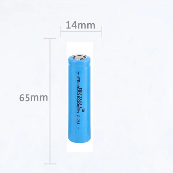 Quality 3.2V 1000mAh 800mAh Cylinder Lithium Battery Lifepo4 IFR 14650 For Solar Light for sale