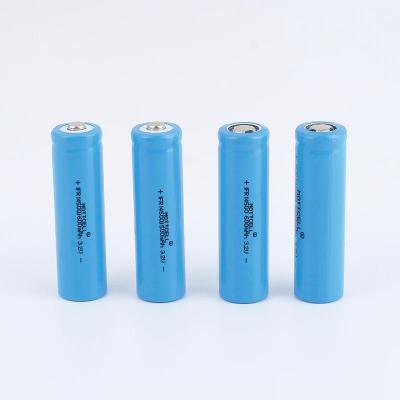 China 14500 3.2V Rechargeable Cylinder Lithium Battery AA Size 600mAh 500mAh for sale