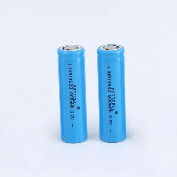 Quality 14500 3.2V Rechargeable Cylinder Lithium Battery AA Size 600mAh 500mAh for sale