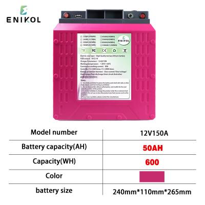 China Lifepo4 150Ah 12V batería de litio 600Ah resistente al agua para camperas RV Golf Cart en venta
