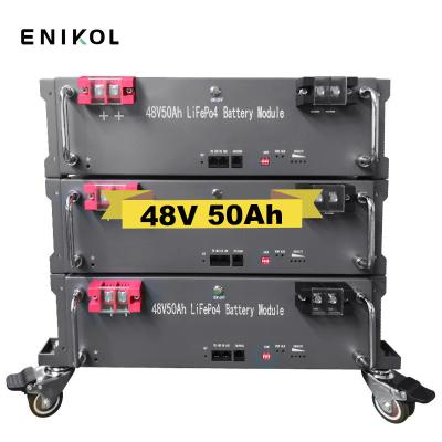 China Rack Mounted Stackable LiFePo4 Battery 48V 50ah Lithium Ion Battery for sale