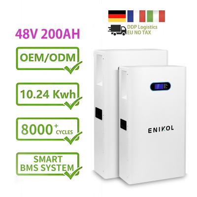 China Wall Mounted 48V Solar Battery 200ah 10kwh Lifepo4 Powerwall Lithium Ion Battery for sale