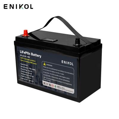China Solar 12V Lithium Battery 100ah Lifepo4 Lithium Ion Car Battery Built In BMS for sale