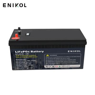 China Smart Lifepo4 Bateria solar de lítio fosfato 100ah 12V 240ah Bateria 1kw 3kw à venda