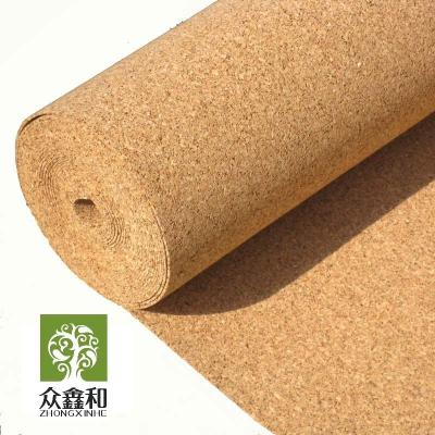 China Nature Cork Floor Underlayment 2mm Thickness Cork Flooring Noise Reduction for sale