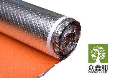 China Orange Underfloor Heating Underlay Water Proofing Anti Static Silver Foam for sale