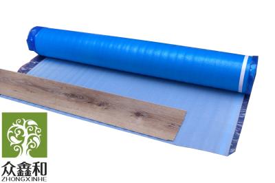 China EPE 20 B Laminate Floor Underlay Cushioning  2mm Blue Foam Underlayment for sale