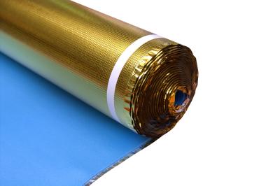 China Blue Ixpe Foam Underlayment Anti Microbial SGS Gold Floor Underlay for sale