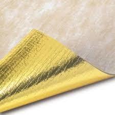 China 3mm Thick Rubber Floor Underlayment Gold Foam Underlay For Laminate Flooring for sale
