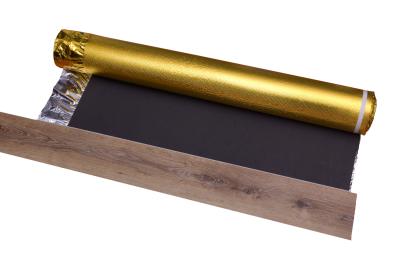 China Película acústica de vinilo de 3 mm de espesor, base de piso, capa base de 3 mm de EVA dorada en venta