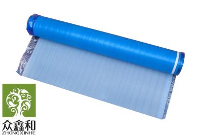 China 2mm Laminate Floor Underlay Noise Reduction Blue Foam Underlayment With PE Film for sale