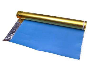 Cina Sottopavimento flottante blu da 3 mm Ixpe Foam Underlay Golden Film in vendita