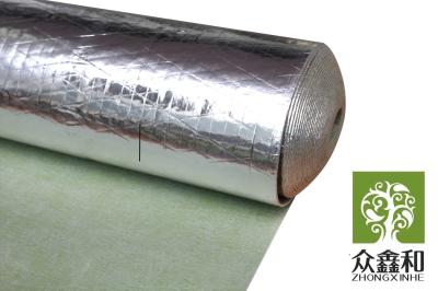 China SGS Laminate Floor Underlay Natural 2mm Rubber Underlayment With Silver Film for sale