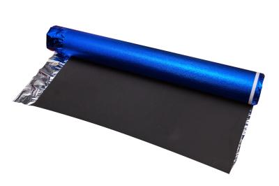 China Black Acoustic Floor Underlayment EVA Foam  Blue Aluminum Film 3mm Foam Underlay for sale