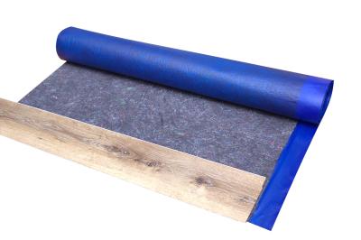 中国 4mmの厚い耐久のフェルトの床のUnderlayment 1.1mの幅の湿気の障壁 販売のため