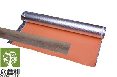 China 1.1m Width 2mm Rubber Laminate Floor Underlay Orange  Allergy Friendly for sale