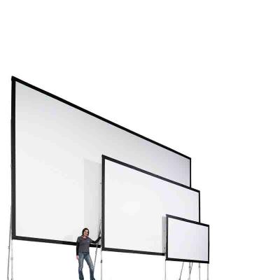 China Front Rear 200 Inches Foldable Projector Screen Frame Matt White for sale