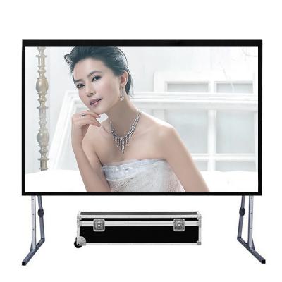China 72 Inches Fast Folding Projector Screen Fold Up Matt White Color for sale
