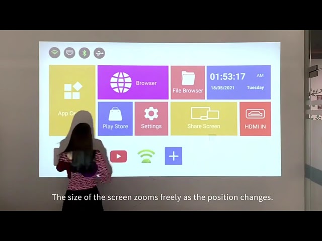Portable 4K LED DLP Interactive Projectors 3D Smart Mini Android