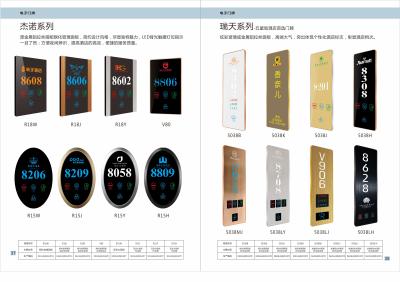 China Five Star Hotel Door Number Electronic Door Plate for sale