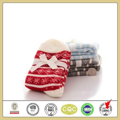 China Hot selling fashionable norwegian style knitted cosy fur winter socks for ladies for sale