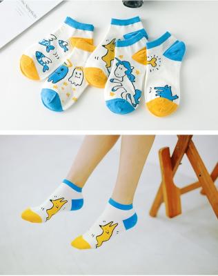 China Custom design summer breathable ankle cotton socks for school girls for sale