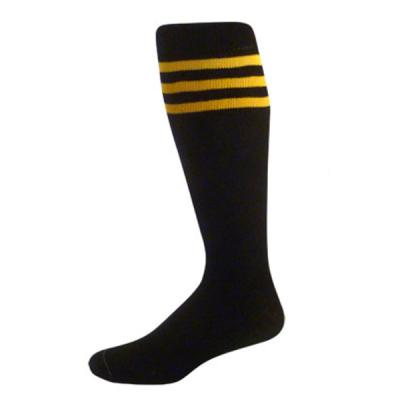 China Hot selling custom striped design knitted knee high cotton socks for men for sale