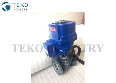 China Chemical Resistant Mounted Ball Valve Flange Type Electric Actuated Regulating Control for sale