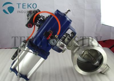 China Wafer Flange Connection Chrome Ball Segment Control Valve With YT-1000 Positioner for sale