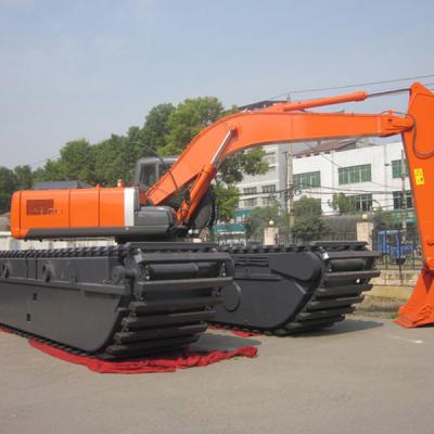 China 35 tons AE360 Floating Amphibious Pontoon undercarriage excavator for sale working in swamp and water for sale