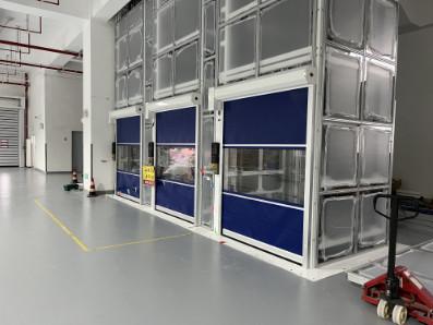 Quality Galvanized Steel PVC Industrial Fast Door 2m/s 900N / 800N Tear Resistance for sale