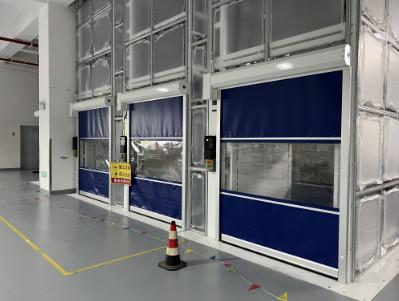 Quality Galvanized Steel PVC Industrial Fast Door 2m/s 900N / 800N Tear Resistance for sale