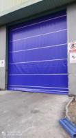 Quality Blue Industrial Fabric Roll Up Doors Security Protection Fast Stacking Doors for sale