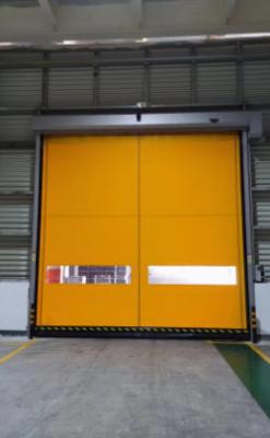 China Portas de rolagem de PVC amarelo de ação rápida Portas de serviço de rolagem de alta velocidade à venda