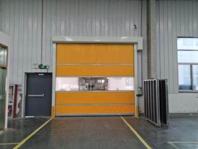 China Auto High Speed Vinyl Roll Up Doors Photoelectric Safety Protection 0.8 - 1.2m/s for sale