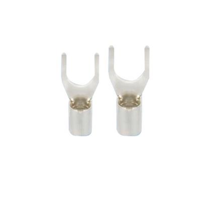 China Cold Pressed Non Insulated Spade Terminal TU Naked Brass U Shape Cable for sale