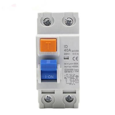 China Earth Leakage Residual Current Circuit Breaker ID 2P 4P 25A 40A 63A RCCB Electronic for sale