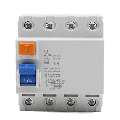 China Earth Leakage Circuit Breaker 10A 16A 20A 25A B Type 4P RCCB 32A 40A 63A for sale