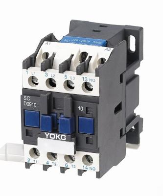 China Silver YOKG 20A 3 Pole AC Contactor SC09 - 12 690V Black IP20 for sale