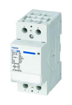 China 230vac Household AC Contactor Din Rail Mounted 63 Amp 4 Pole Contactor for sale