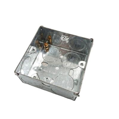 China BS4662 Electrical Galvanized Steel Junction Box 3*6 3*3 Silver Color for sale