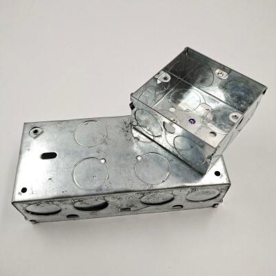 China BS Standard Switch Socket Box IP65 Galvanized Steel 3X6 3X3 for sale