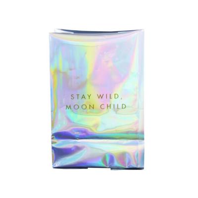 China Custom printed stand up holographic plastic bag zipper hologram bag/hologram plastic packaging bags for sale