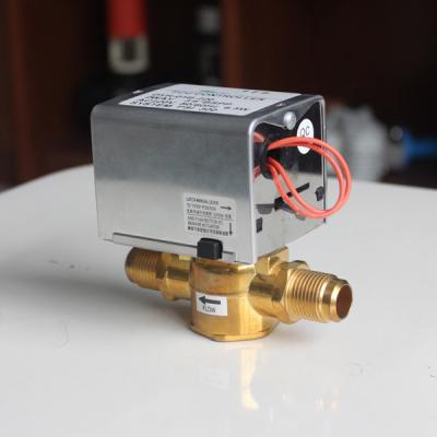 China 230VAC 3 Way Motorized Zone Valve BSPP Connection For FCU Chilled Water for sale