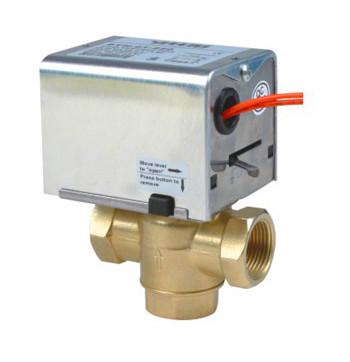 China Fan Coil Unit Motorized Zone Valve Water Brass With 1.6MPa Low Pressure for sale