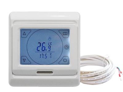 China Floor Heating Touch Screen Programmable Electric Thermostat with Floor Sensor for sale
