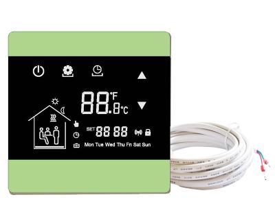 Chine Contrôleur de thermostat de chauffage par le sol de thermostats de mur de chauffage par le sol avec l'écran tactile avec le capteur de NTC à vendre
