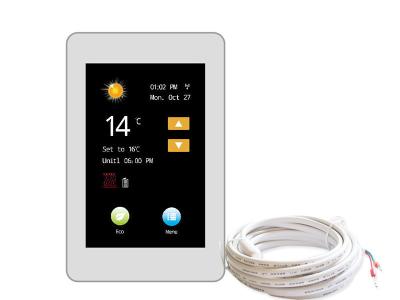 China IP20 Touch Screen Underfloor Heating Thermostat 85-265V For Home , CE Standard for sale