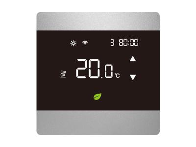 China Intelligent LCD Touch Screen Thermostat / Digital Wall Thermostat CE Certification with Anti-flammable PC for sale