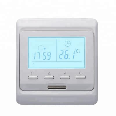 China 86*90*43mm White heated floor thermostat with NTC sensor for sale